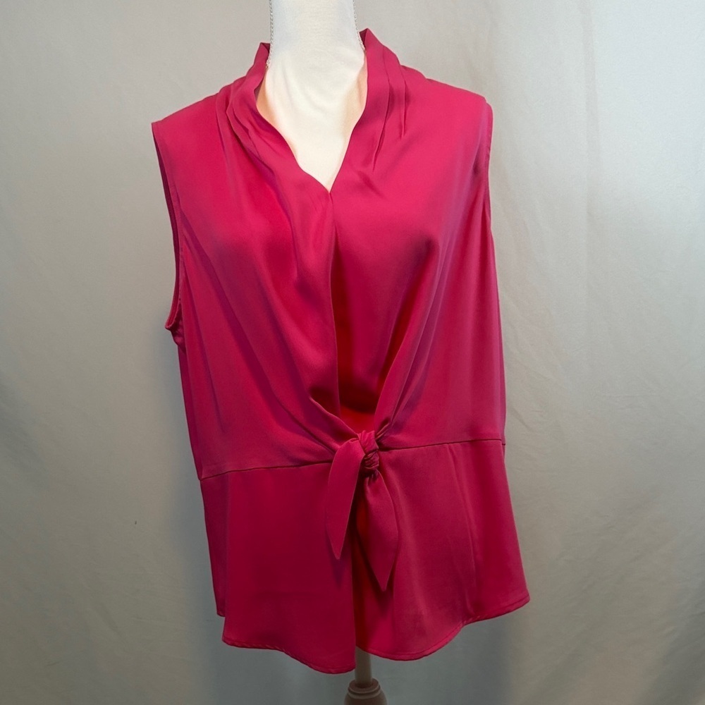 Liz Claiborne Career Fuchsia Sleeveless Blouse Size XL